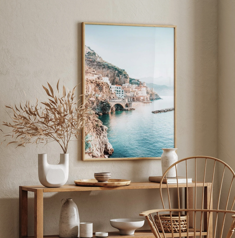 Buy Amalfi Coast Prints online with Olive et Oriel. Add a touch of Italian lifestyle photo art to your home with these beautiful Australian art prints.