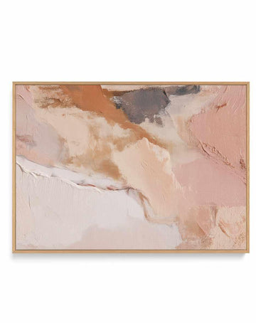 Sculpted Clay I Framed Canvas Art Print — framed canvas wall art Australia oak frame