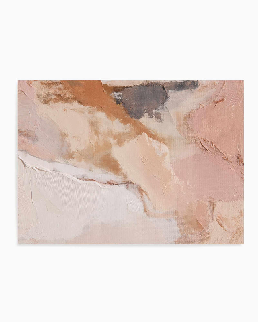 Sculpted Clay I | Art Print abstract art print oak frame with white border