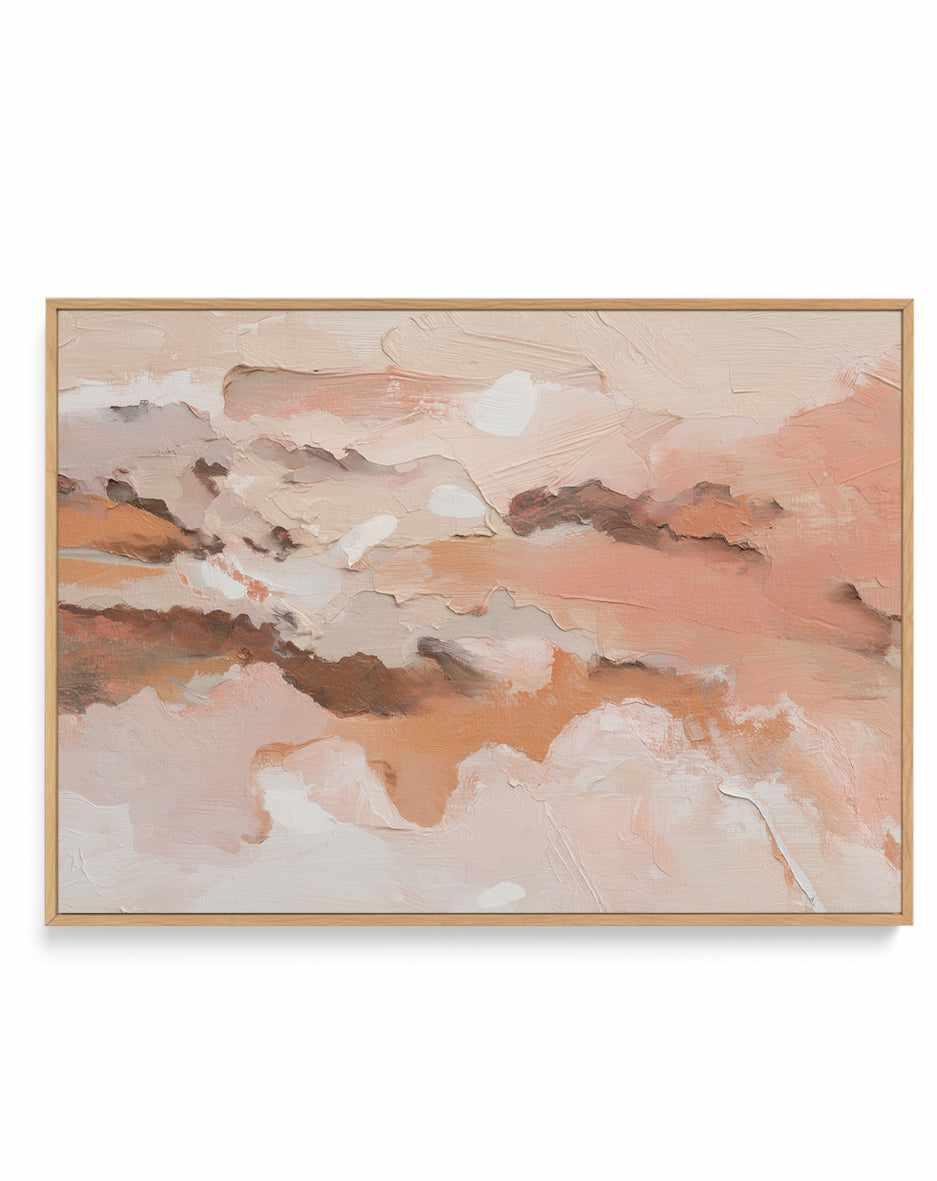 Sculpted Clay II Framed Canvas Art Print — framed canvas wall art Australia oak frame