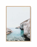 Sea Cliffs, Milos | Framed Canvas Art Print