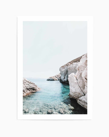 Sea Cliffs, Milos | Art Print from Olive et Oriel where you can shop wallpaper and artworks online
