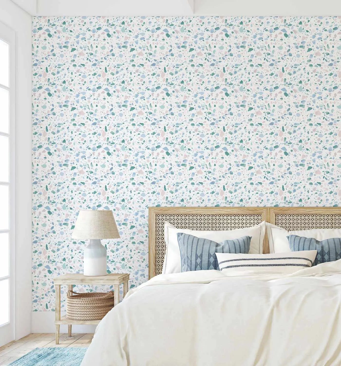 Sea Glass Terrazzo Wallpaper - Olive et Oriel