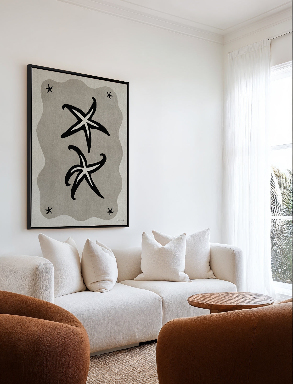 Sea Stars 02 by Julita Elbe | Framed Canvas Art Print