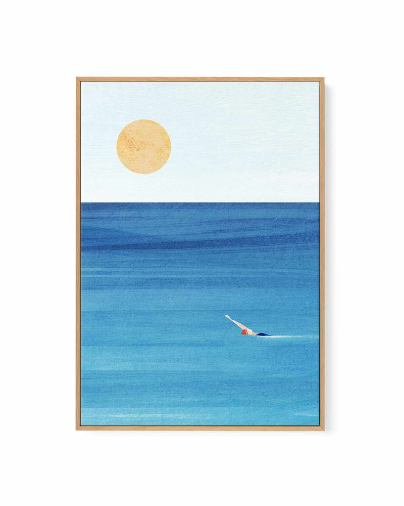 Sea Swim by Henry Rivers | Framed Canvas Art Print
