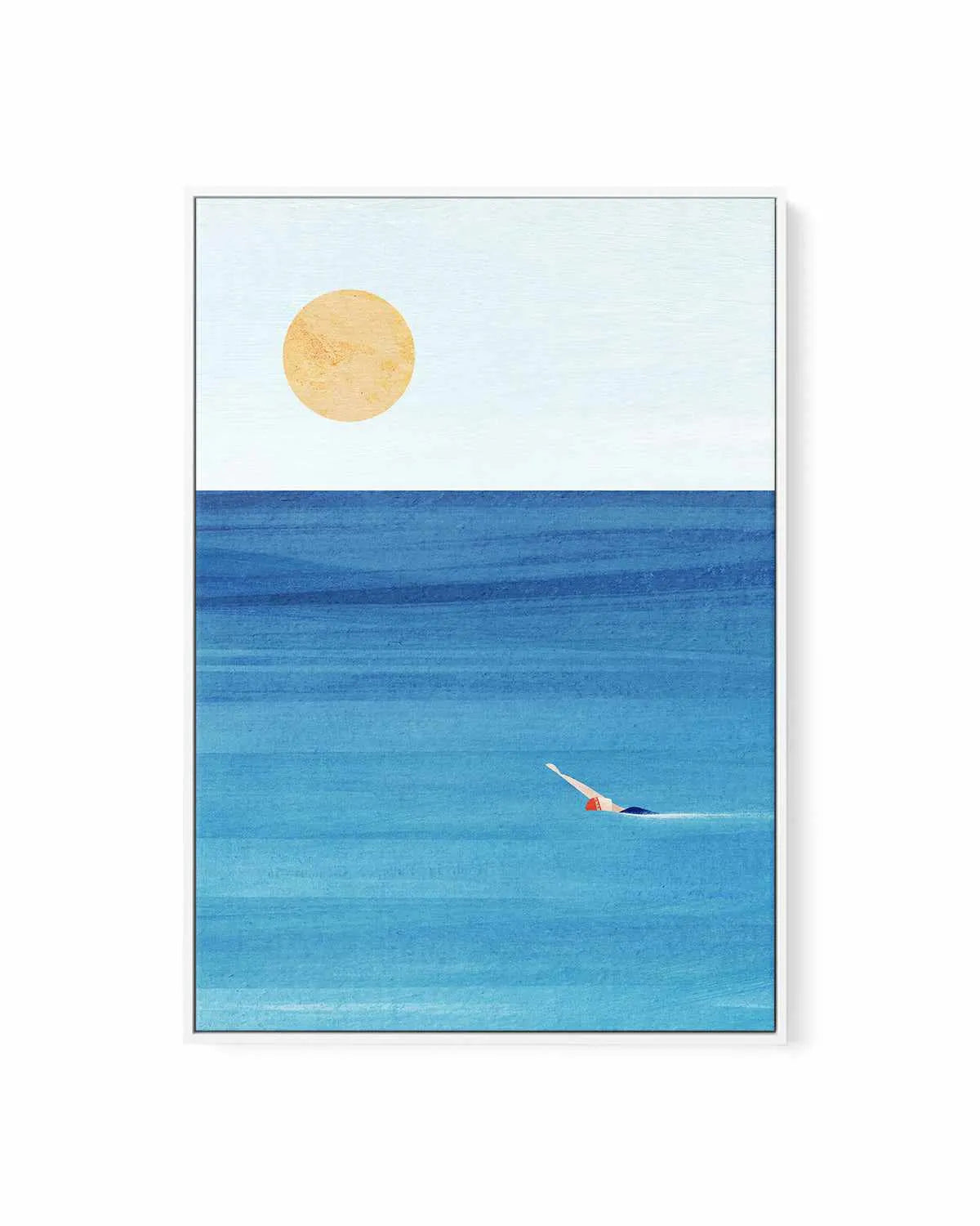 Sea Swim by Henry Rivers | Framed Canvas Art Print from Olive et Oriel where you can shop wallpaper and artworks online