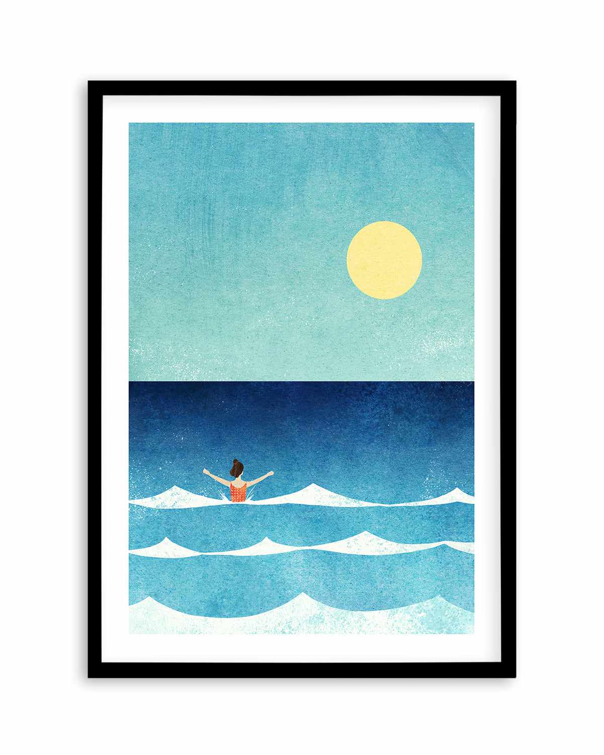 Sea Swim, Waves by Henry Rivers Art Print