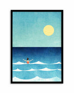 Sea Swim, Waves by Henry Rivers Art Print