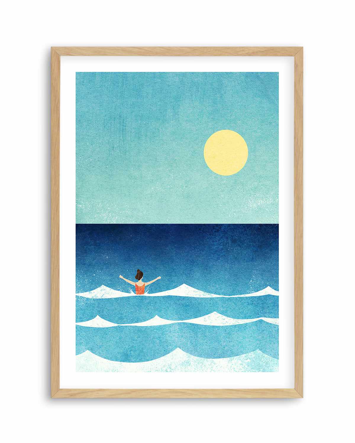 Sea Swim, Waves by Henry Rivers Art Print