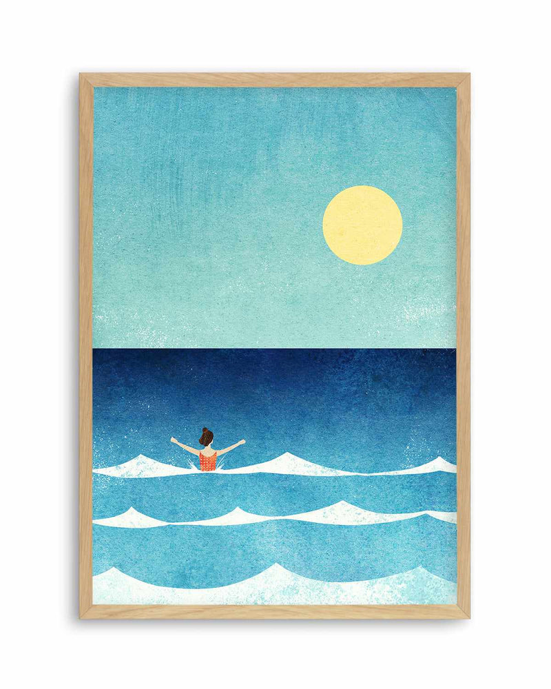 Sea Swim, Waves by Henry Rivers Art Print