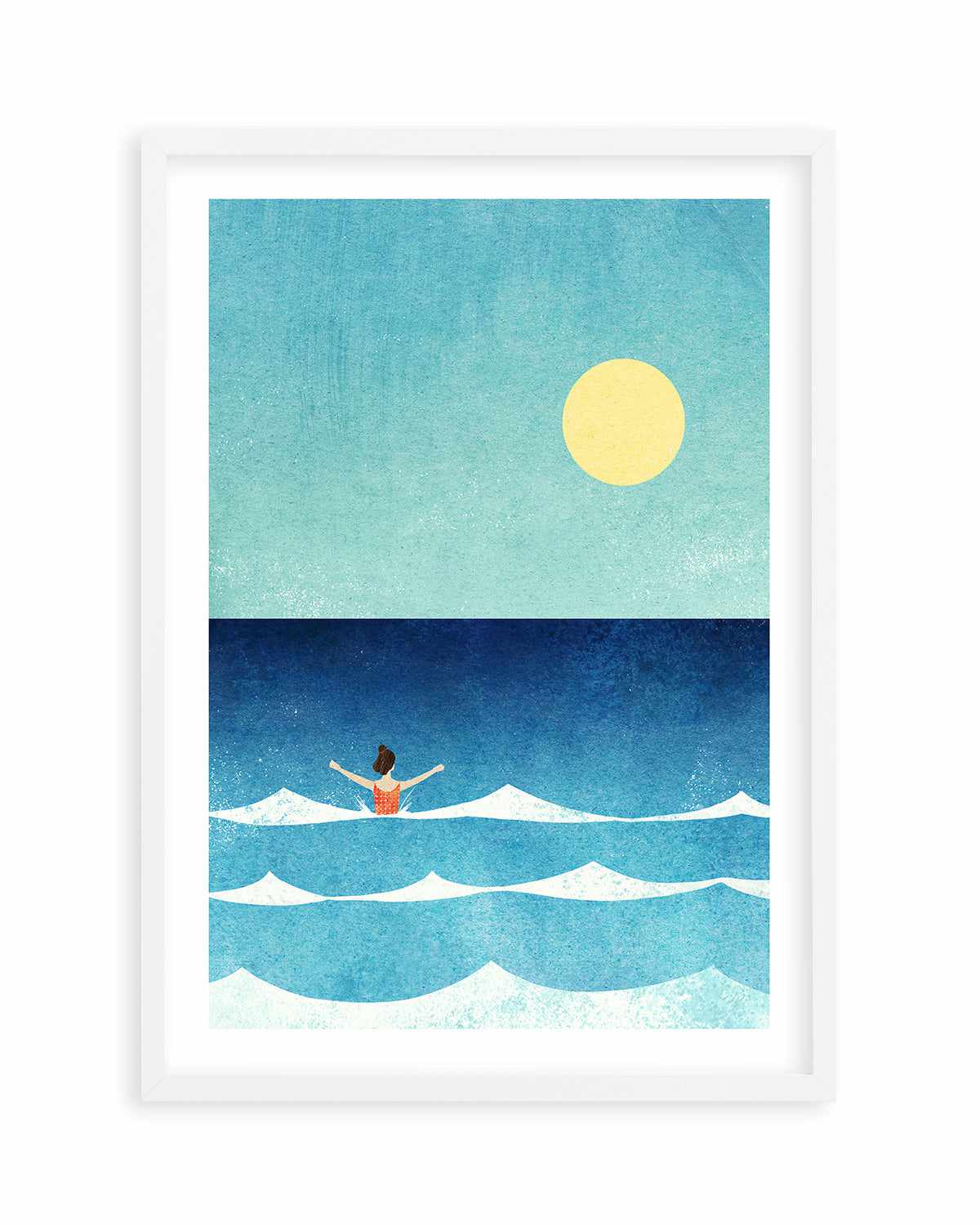 Sea Swim, Waves by Henry Rivers Art Print