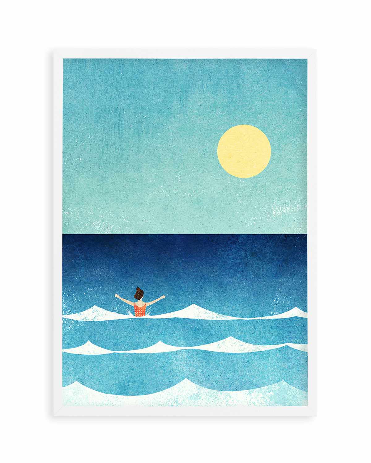 Sea Swim, Waves by Henry Rivers Art Print