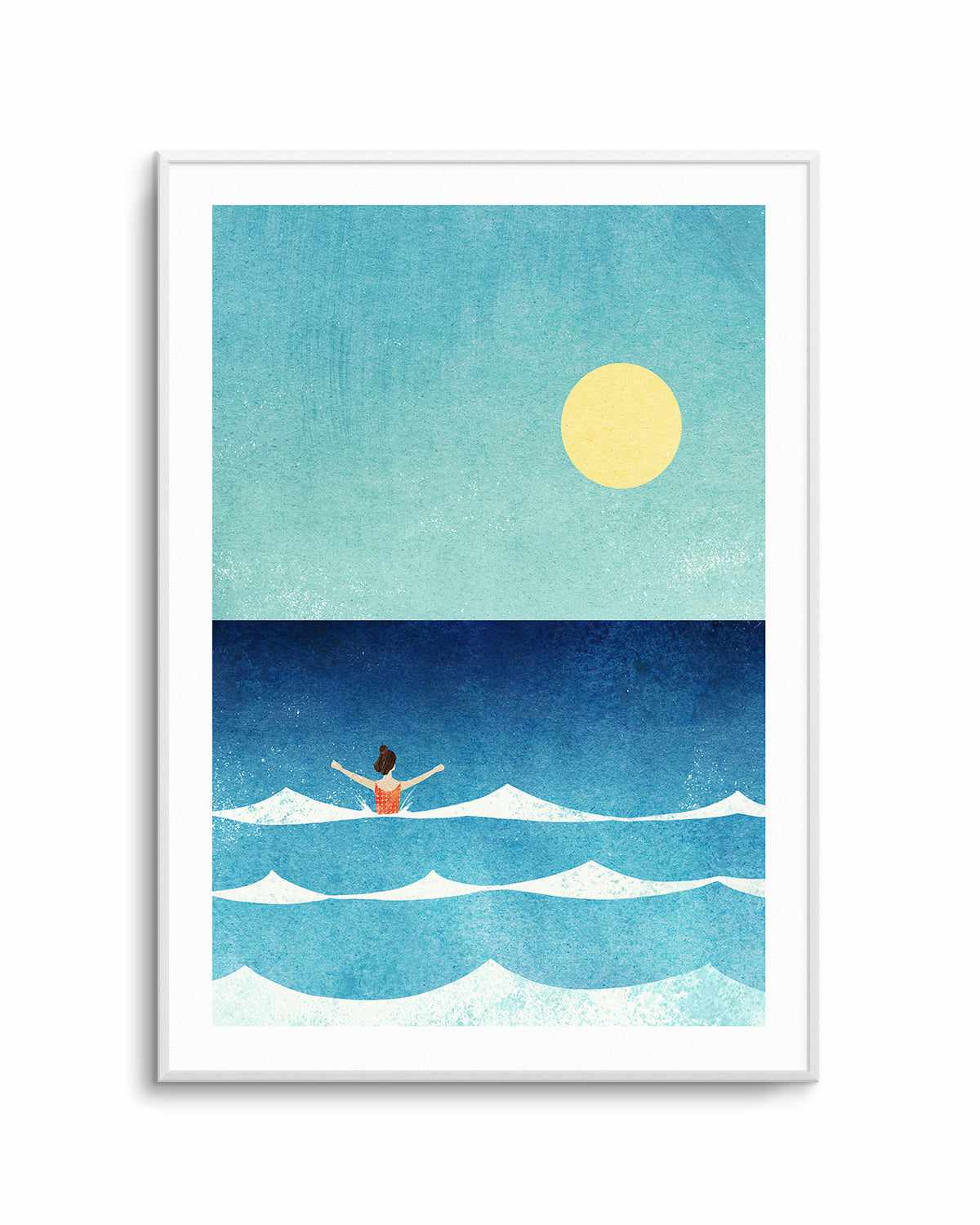 Sea Swim, Waves by Henry Rivers Art Print