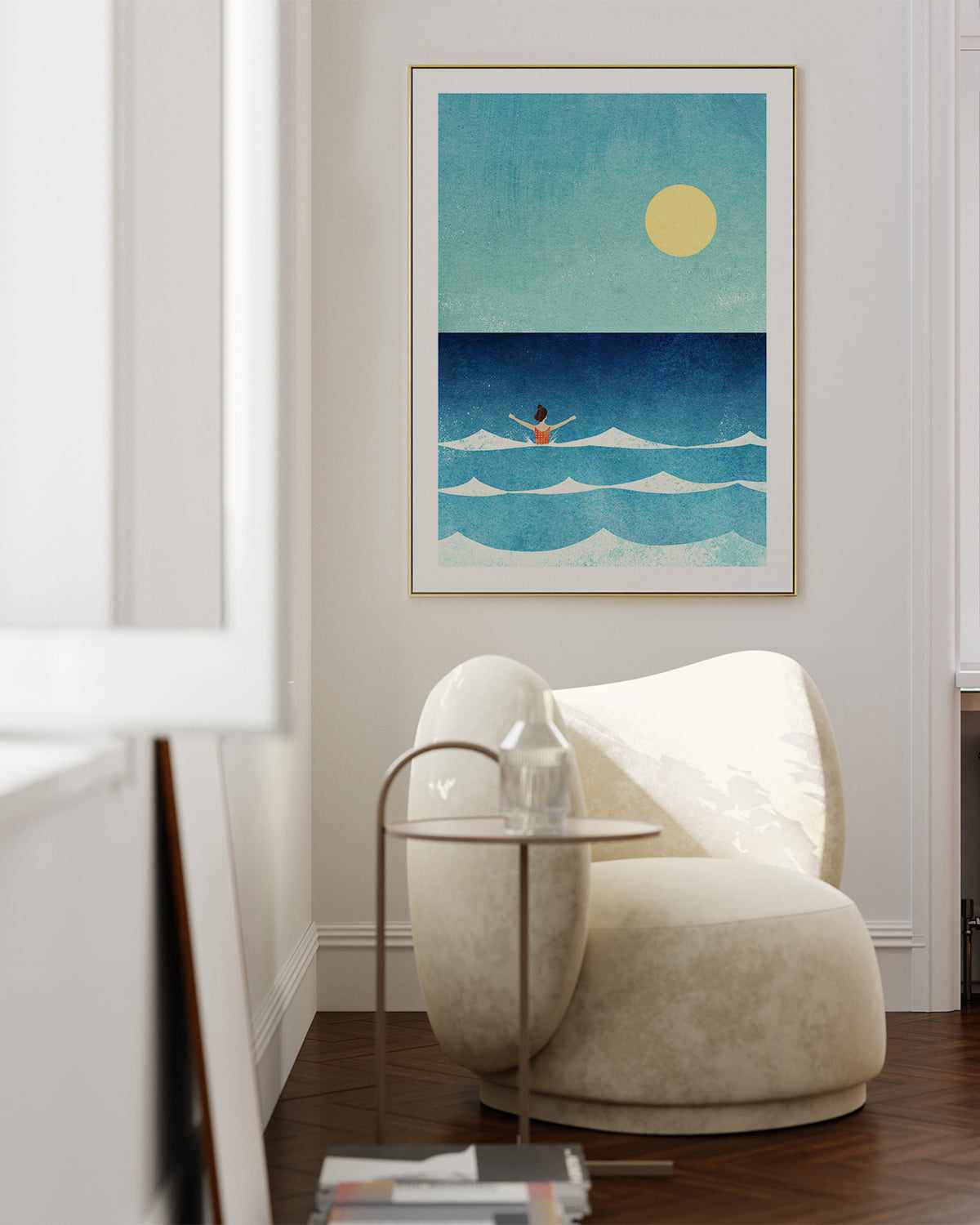 Sea Swim, Waves by Henry Rivers Art Print