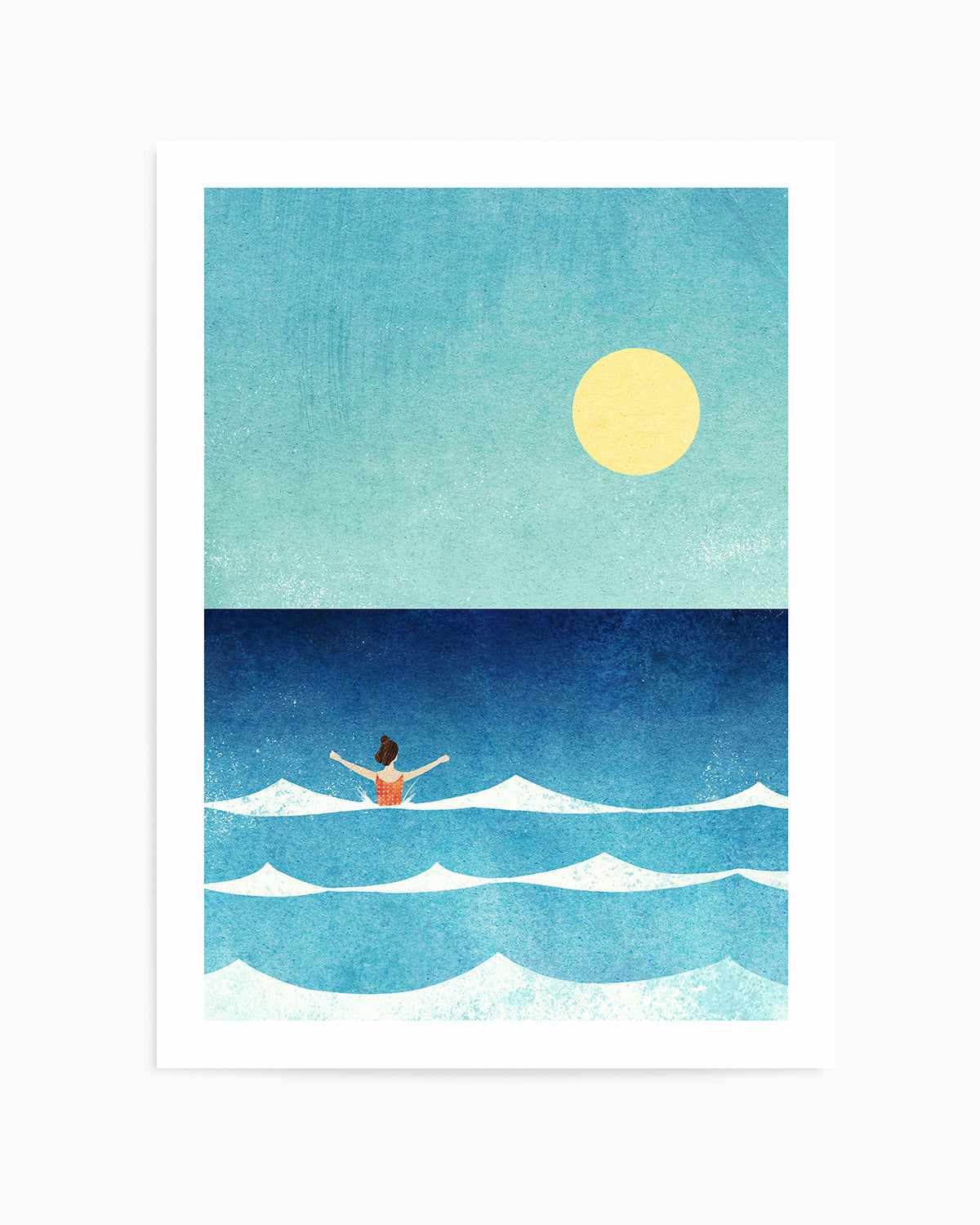 Sea Swim, Waves by Henry Rivers Art Print