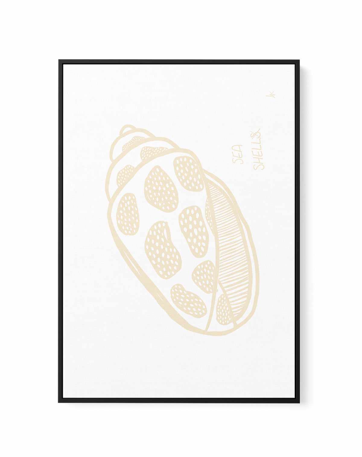 Sea shell Beige By Anne Korako | Framed Canvas Art Print