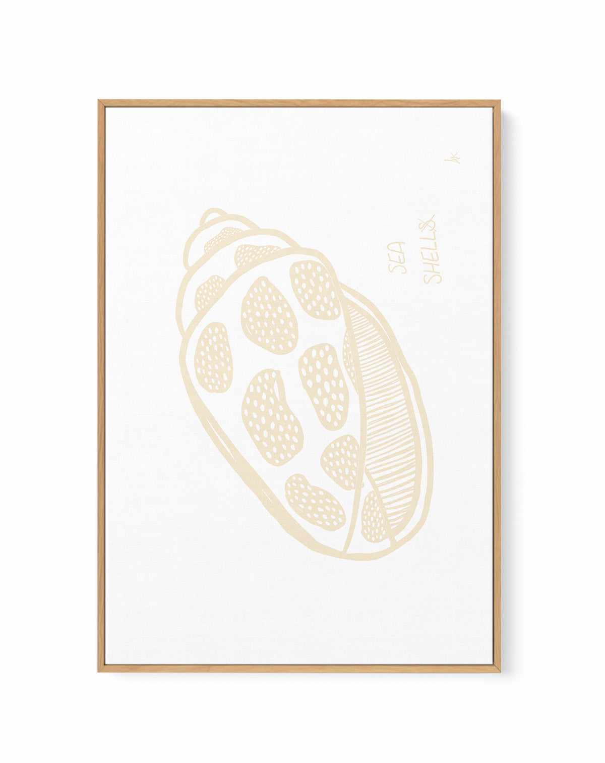 Sea shell Beige By Anne Korako | Framed Canvas Art Print