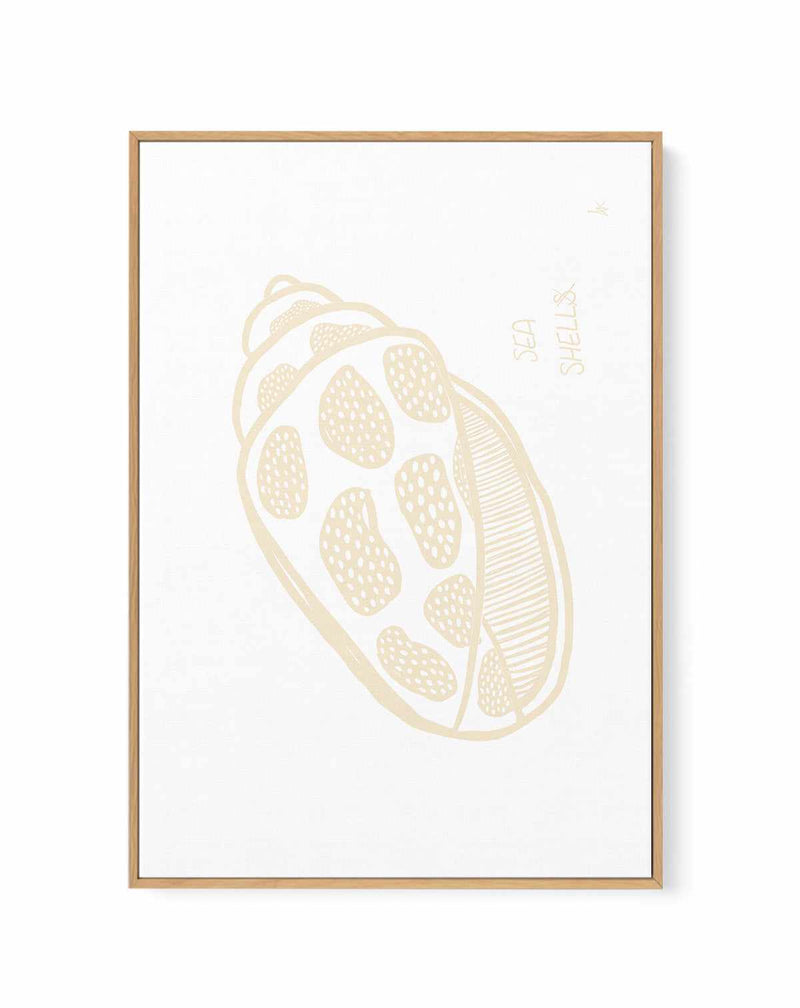 Sea shell Beige By Anne Korako | Framed Canvas Art Print