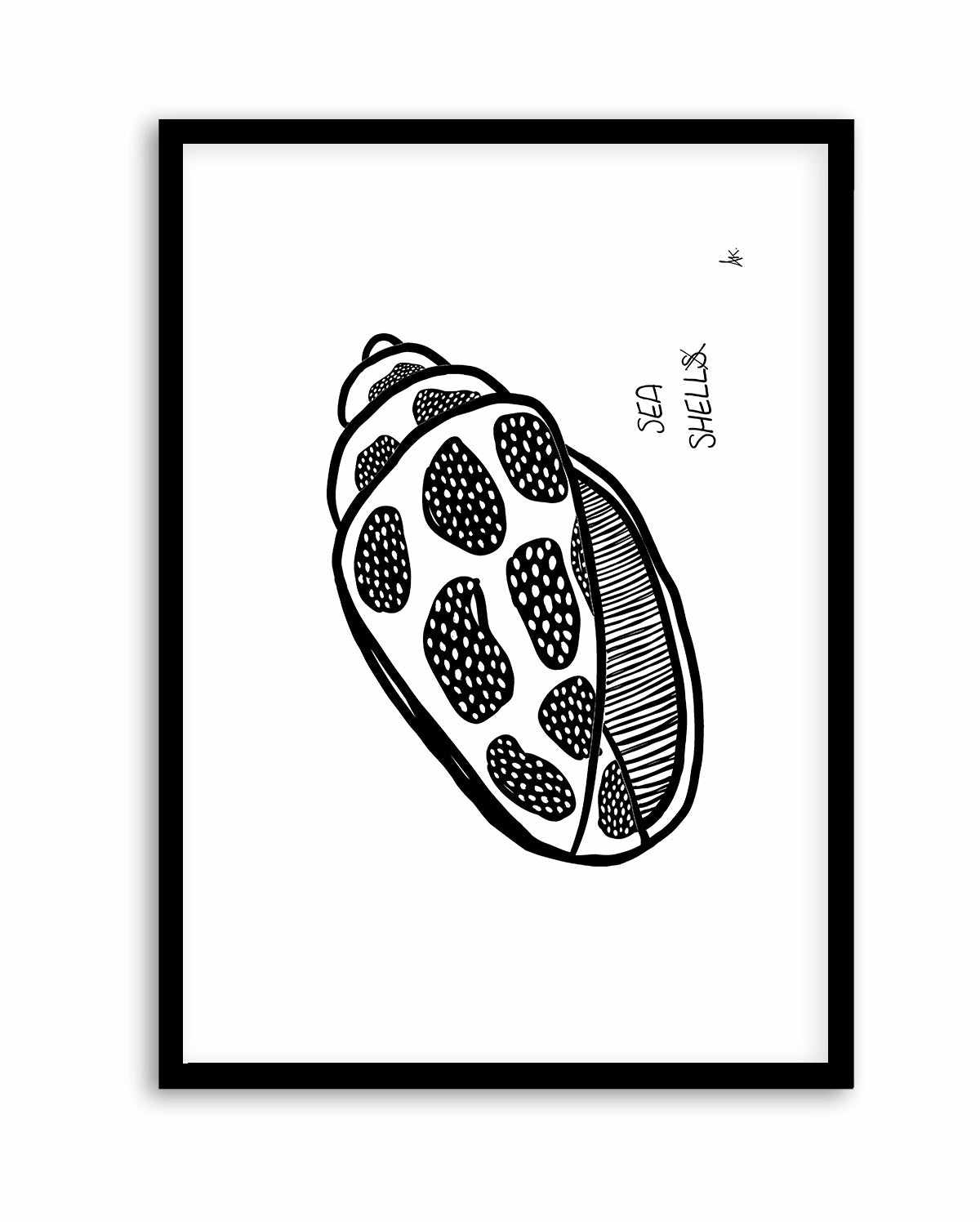 Sea Shell Black by Anne Korako | Art Print