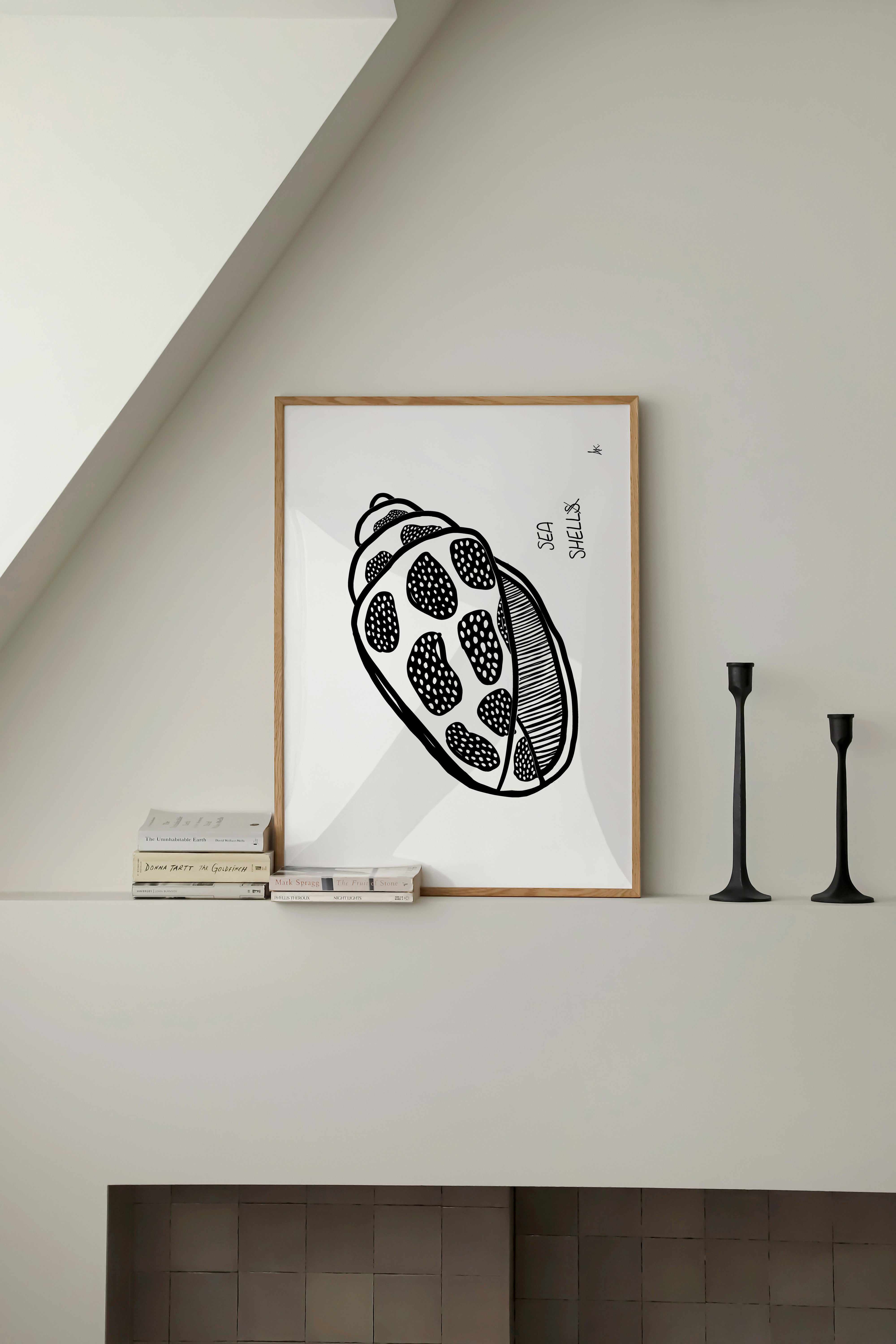 Sea Shell Black by Anne Korako | Art Print