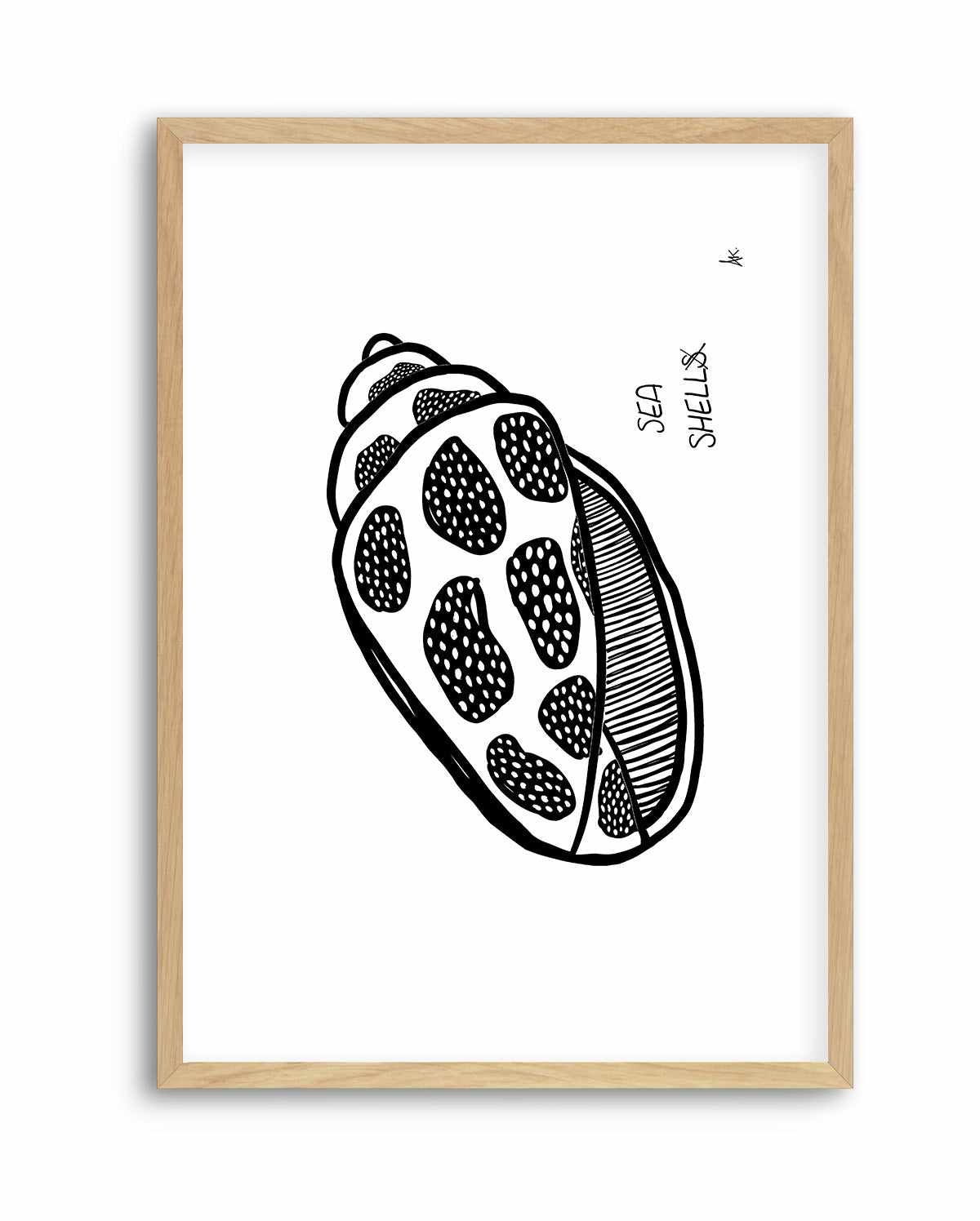 Sea Shell Black by Anne Korako | Art Print