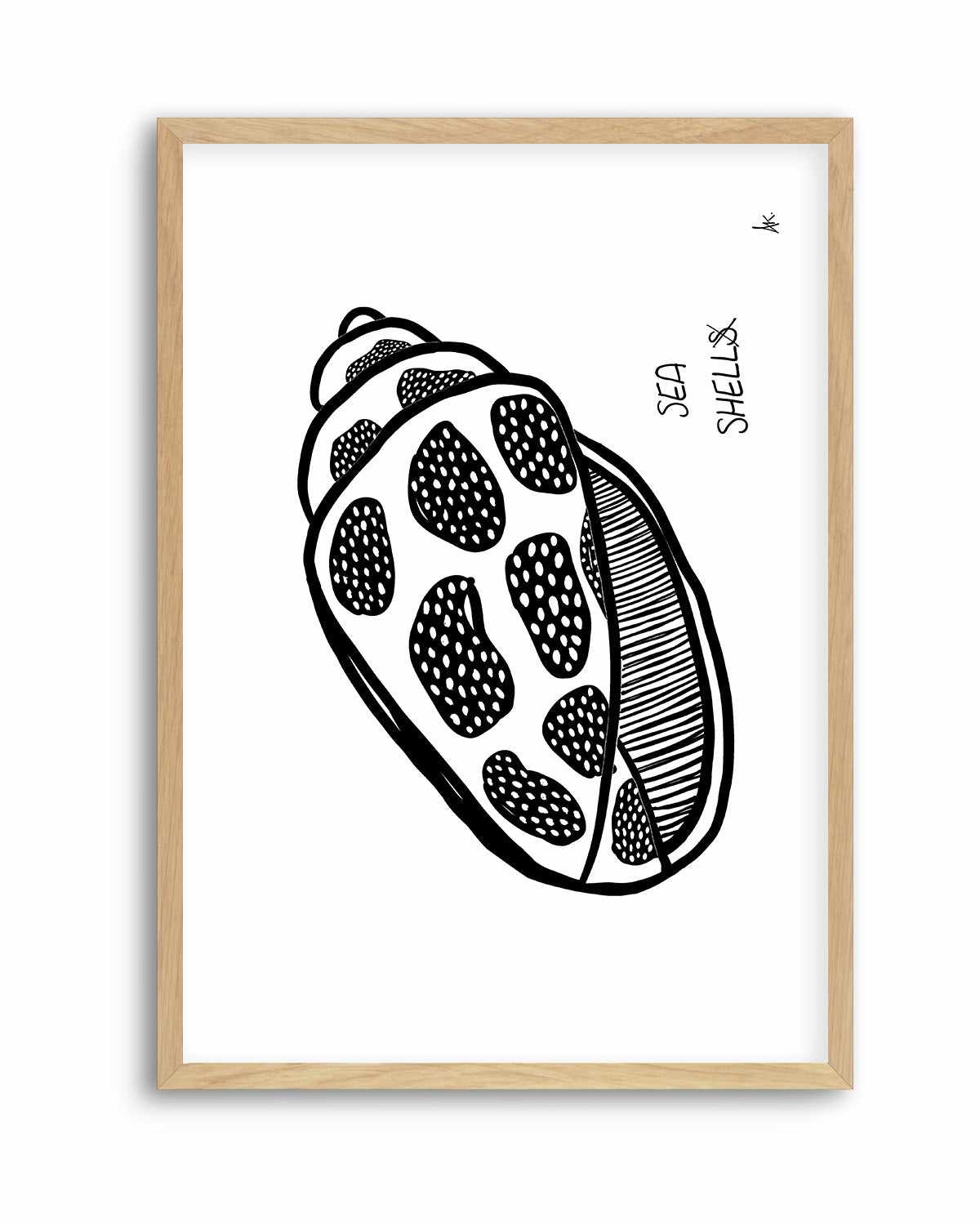 Sea Shell Black by Anne Korako | Art Print