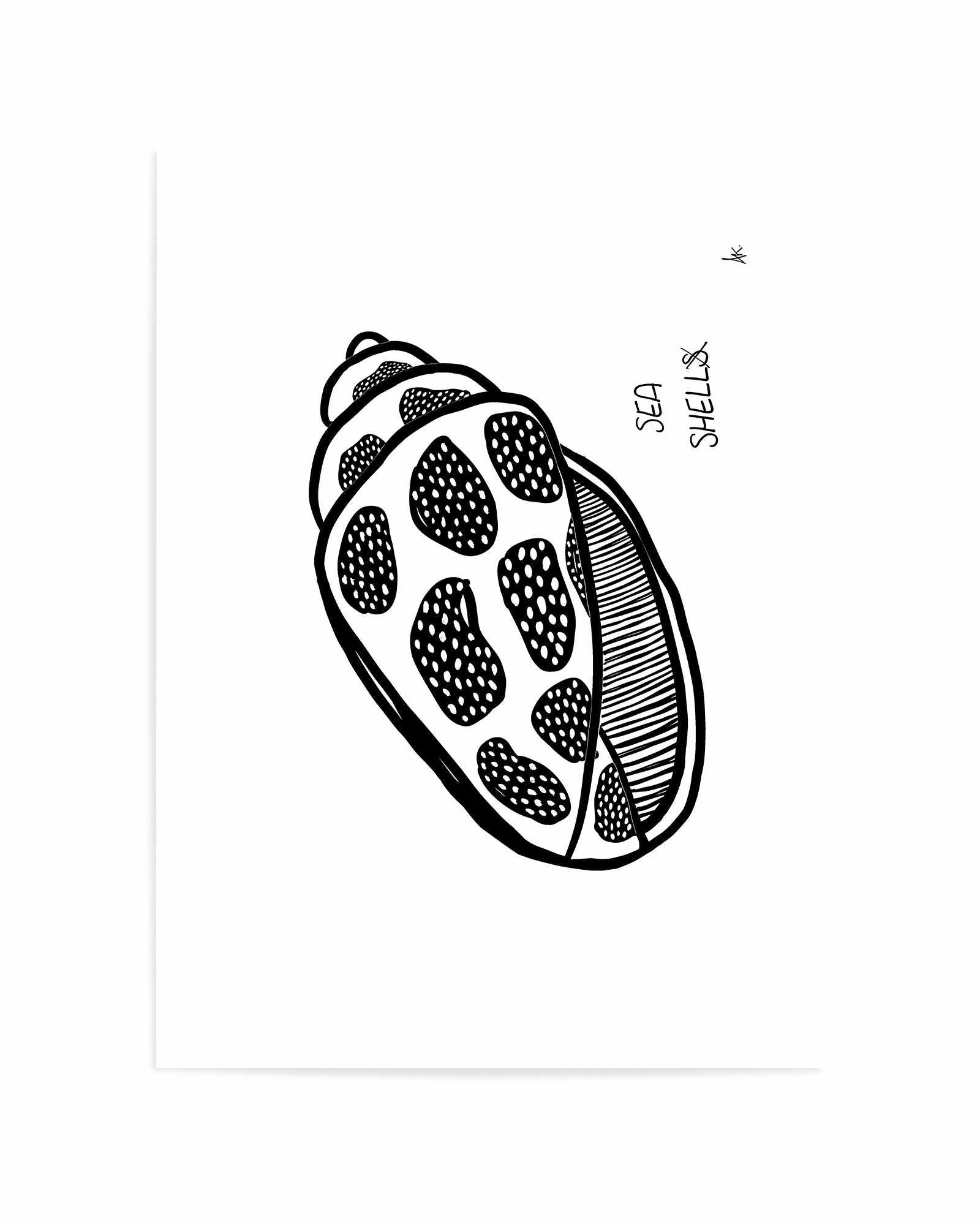 Sea Shell Black by Anne Korako | Art Print