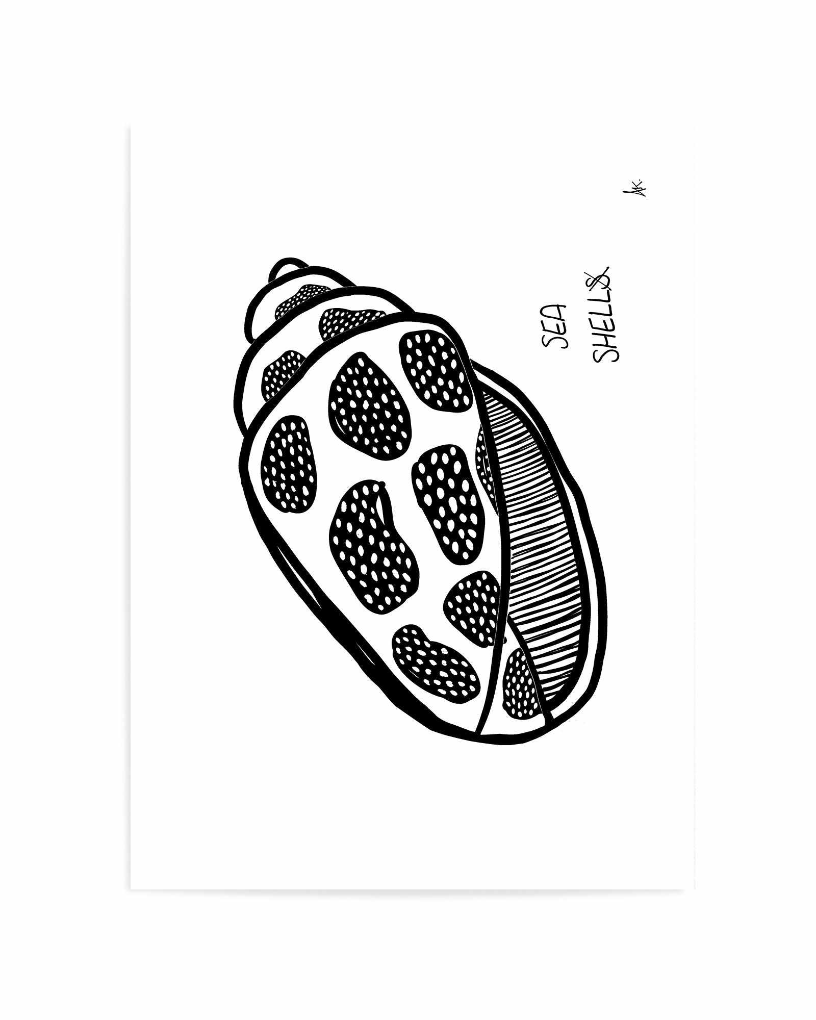 Sea Shell Black by Anne Korako | Art Print