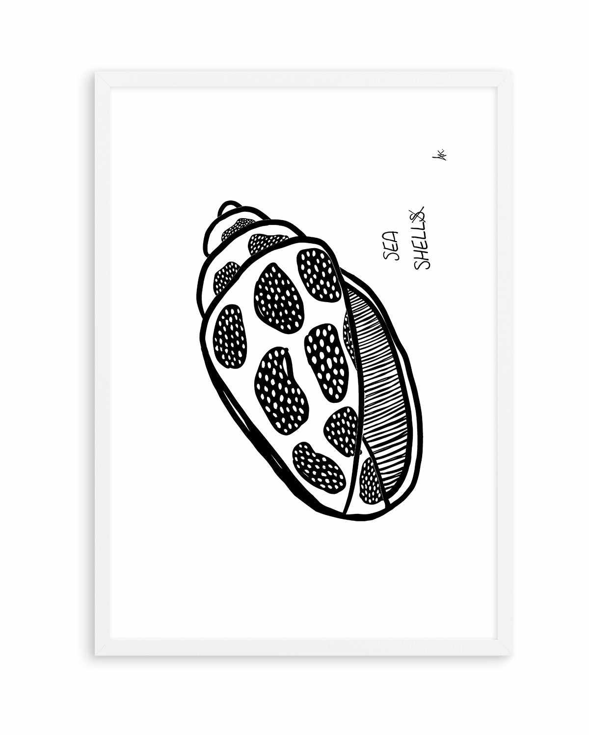 Sea Shell Black by Anne Korako | Art Print