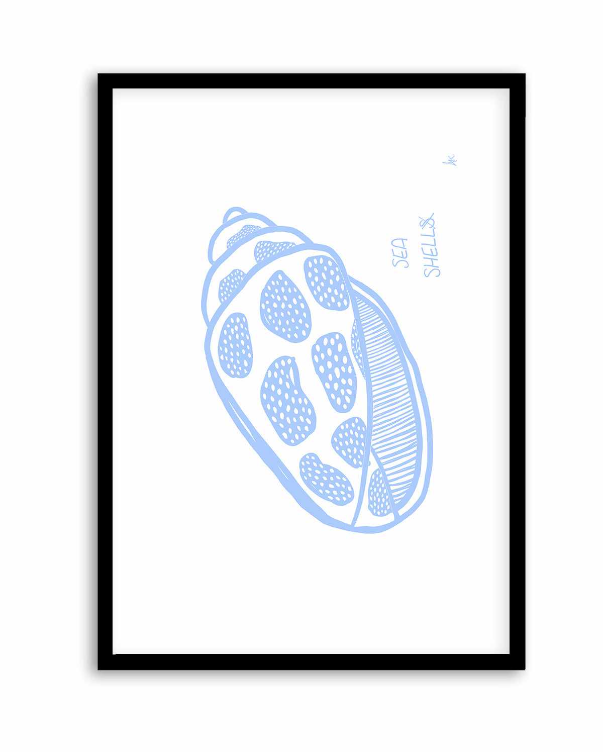 Sea Shell Soft Blue by Anne Korako | Art Print