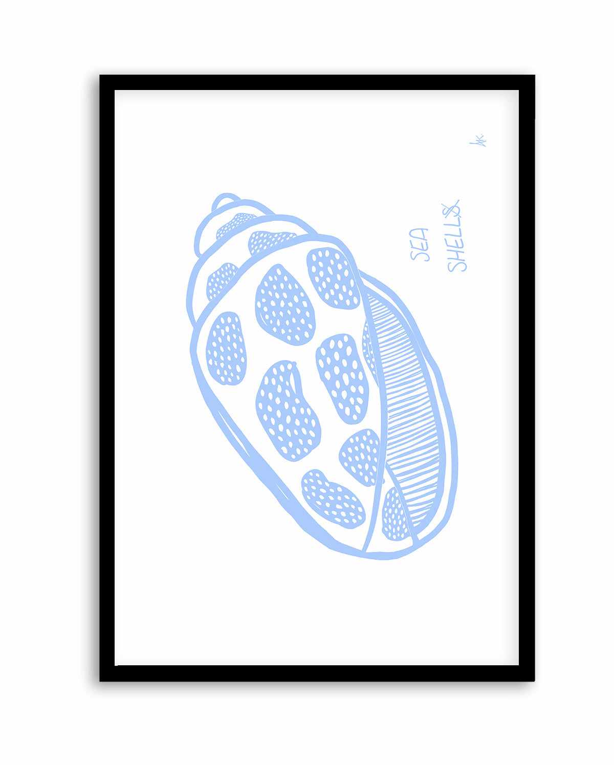 Sea Shell Soft Blue by Anne Korako | Art Print