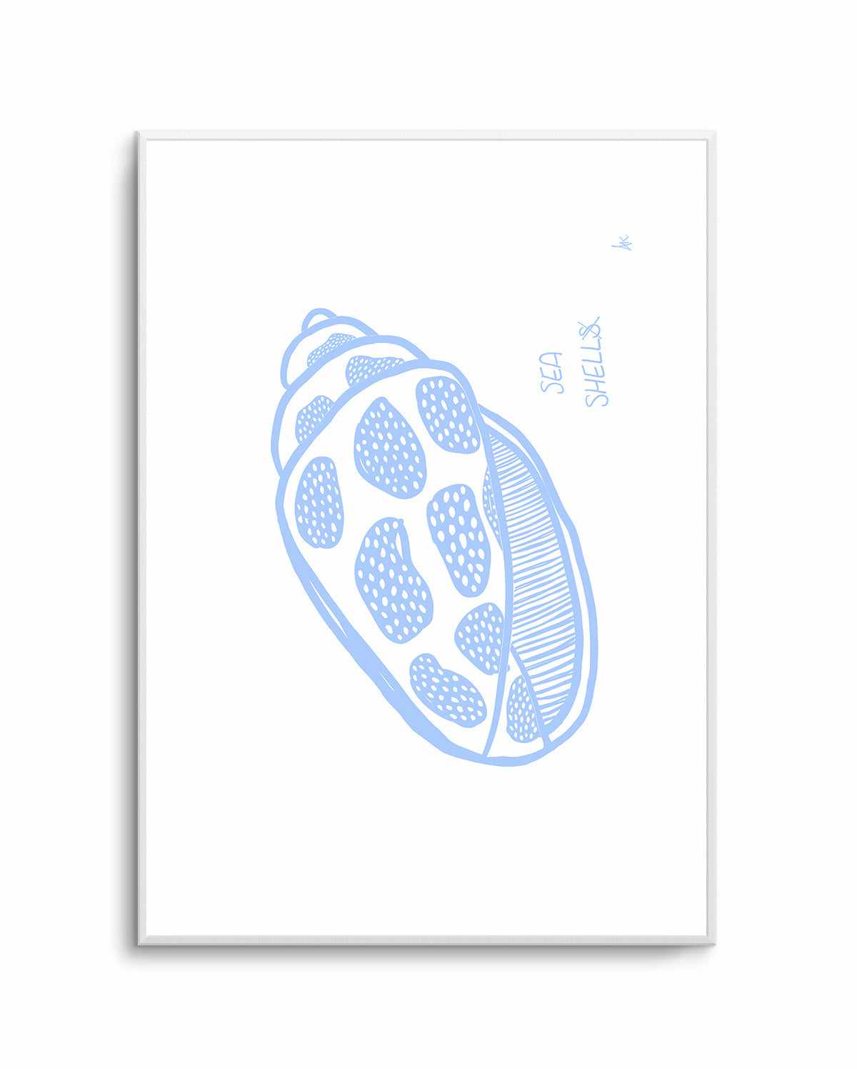 Sea Shell Soft Blue by Anne Korako | Art Print