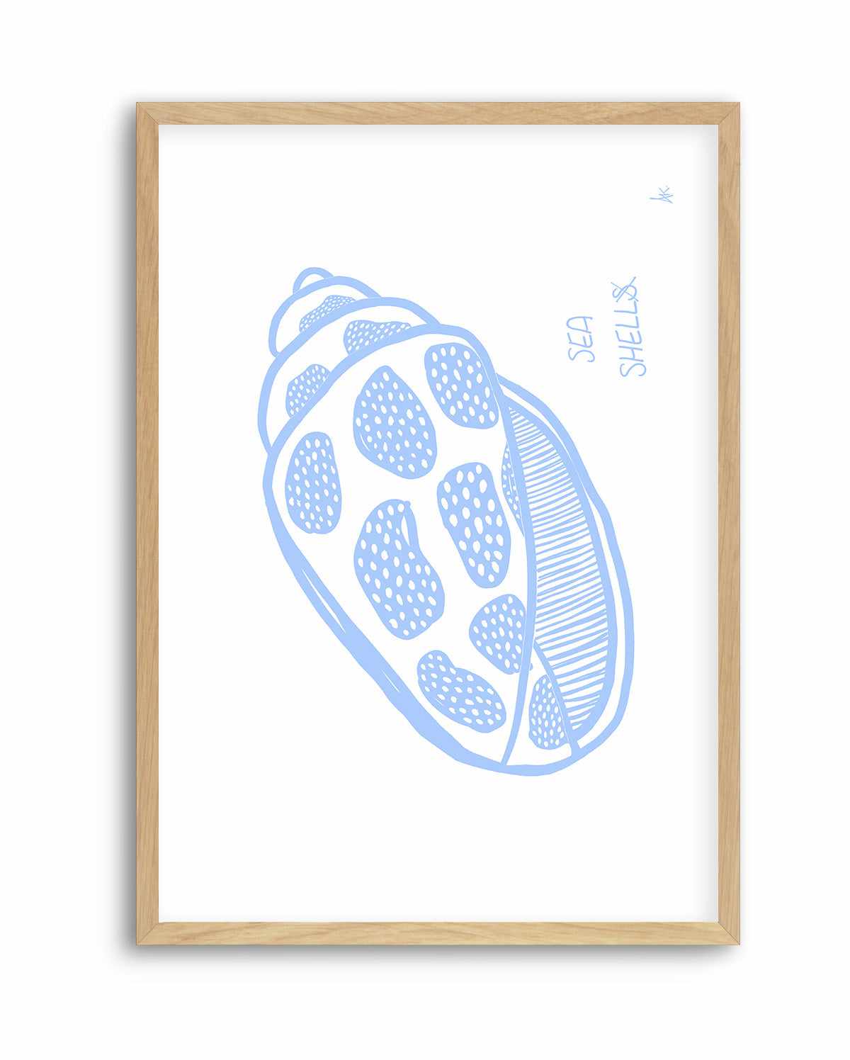 Sea Shell Soft Blue by Anne Korako | Art Print