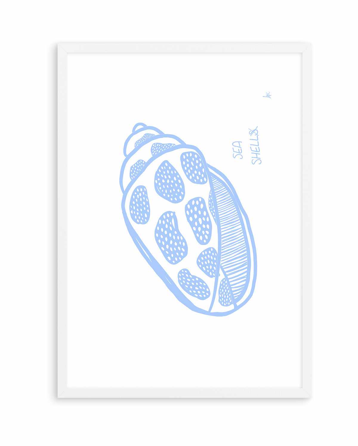 Sea Shell Soft Blue by Anne Korako | Art Print