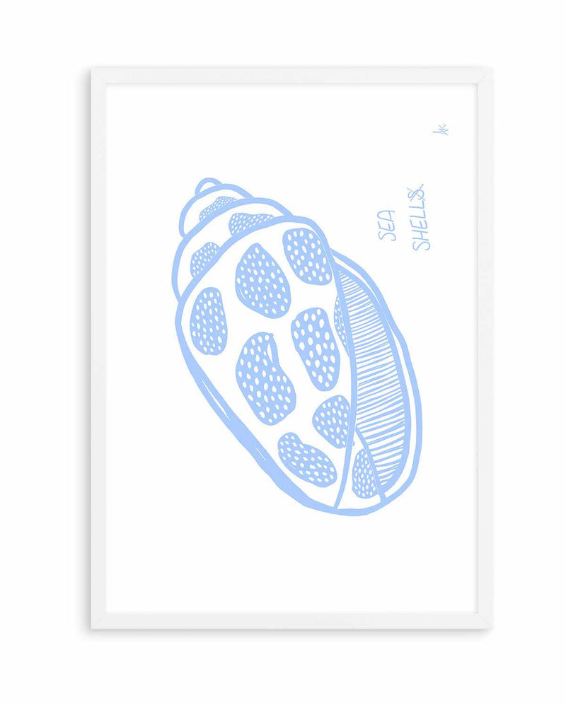 Sea Shell Soft Blue by Anne Korako | Art Print