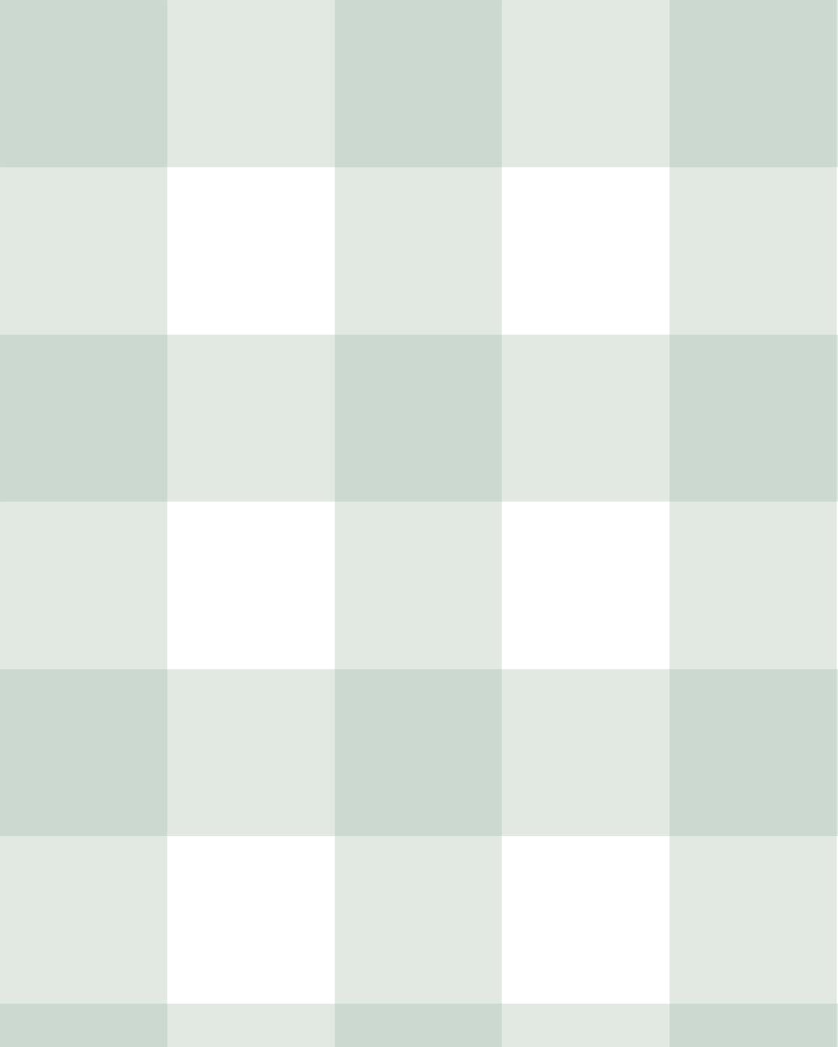 Large Gingham in Seafoam Green Commercial Vinyl Wallpaper
