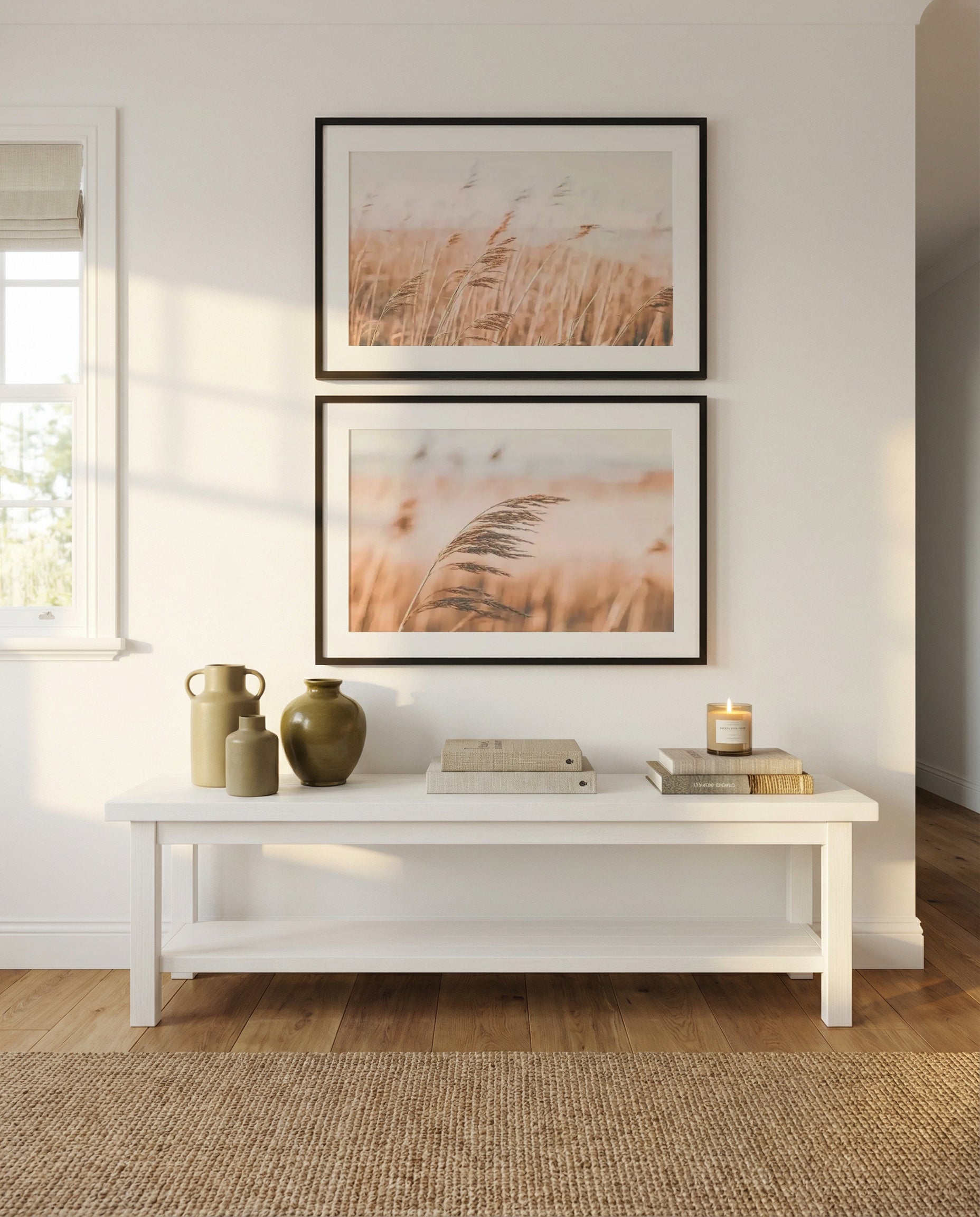 Seagrass In The Wind LS I & II Art Print Set of 2 | Matching Wall Art