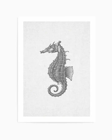 Seahorse on Linen Art Print from Olive et Oriel where you can shop wallpaper and artworks online