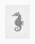 Seahorse on Linen Art Print