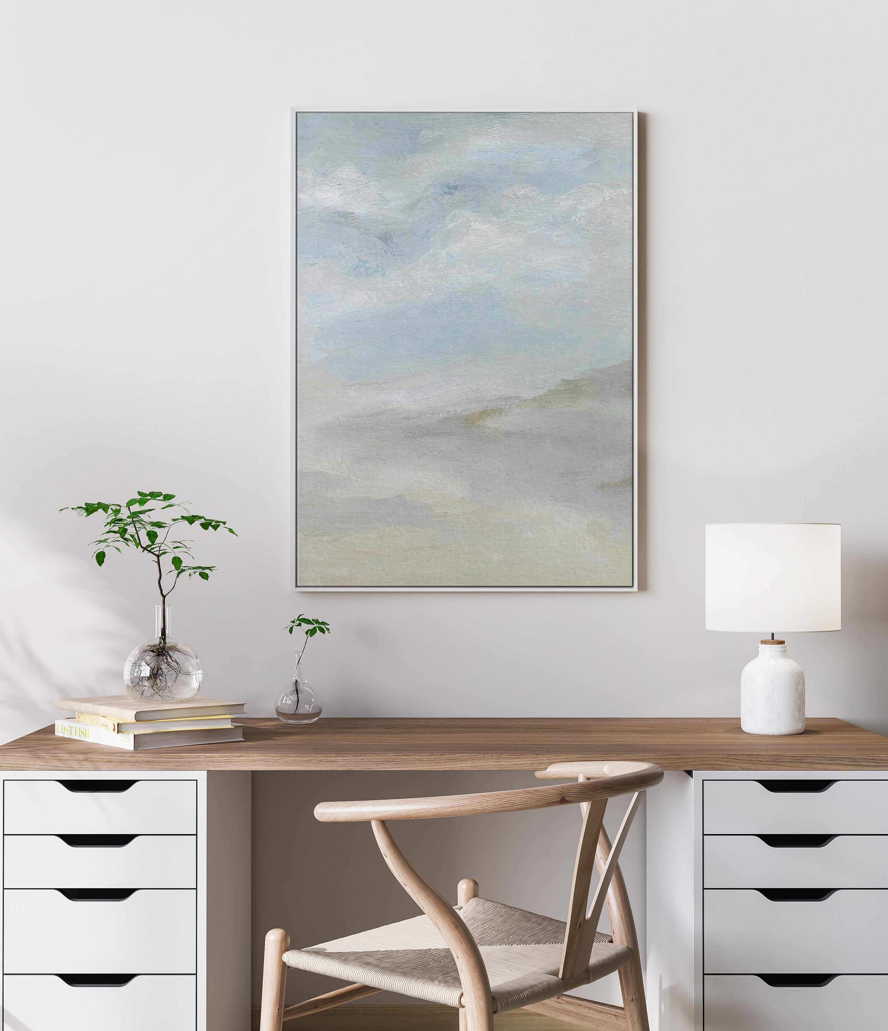 Seascape Abstract by Josephine Wianto | Framed Canvas Art Print