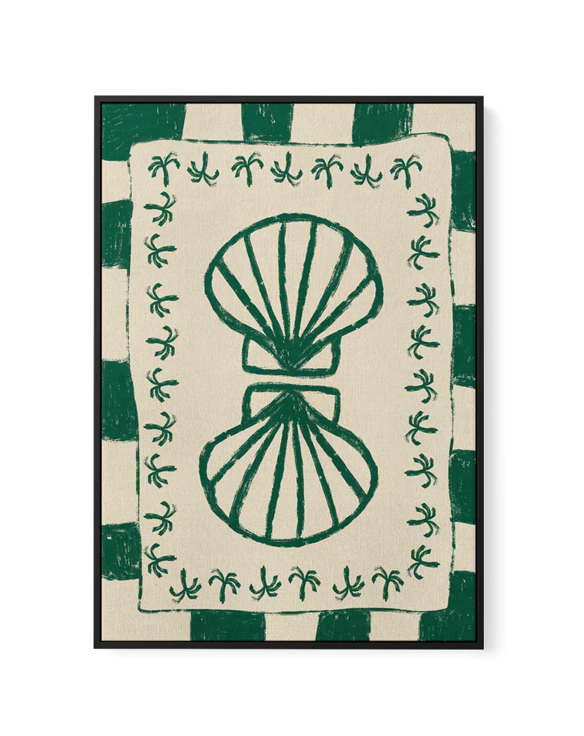 Seashell Symphony by Shatha Al Dafai | Framed Canvas Art Print from Olive et Oriel where you can shop wallpaper and artworks online