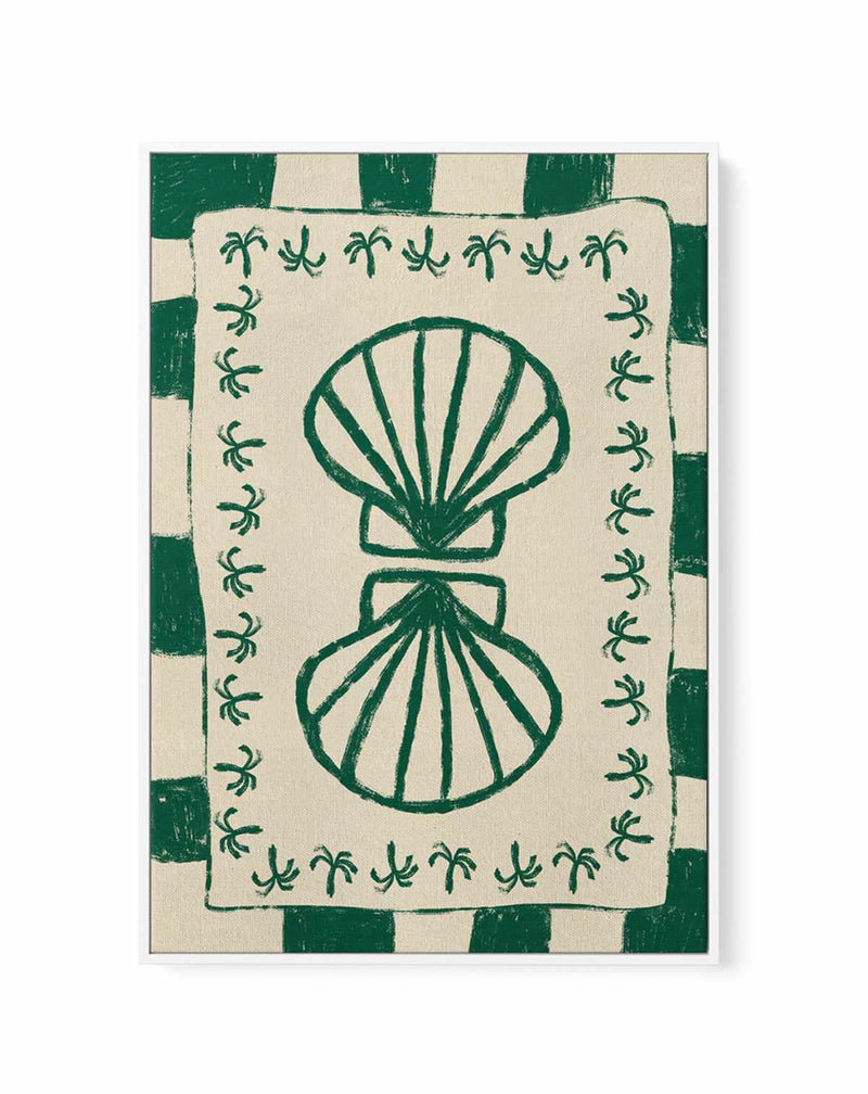 Seashell Symphony by Shatha Al Dafai | Framed Canvas Art Print from Olive et Oriel where you can shop wallpaper and artworks online