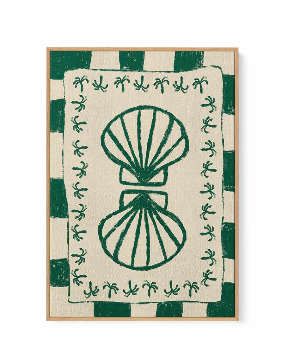 Seashell Symphony by Shatha Al Dafai | Framed Canvas Art Print from Olive et Oriel where you can shop wallpaper and artworks online