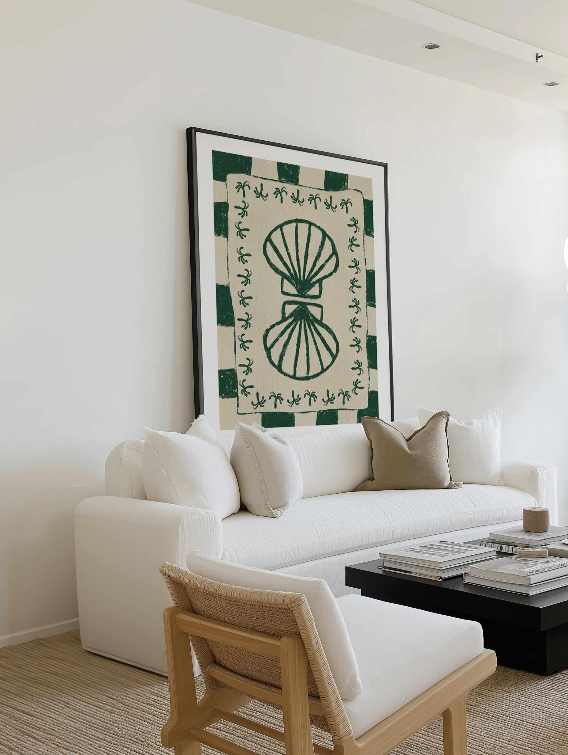 Seashell Symphony by Shatha Al Dafai | Art Print from Olive et Oriel where you can shop wallpaper and artworks online