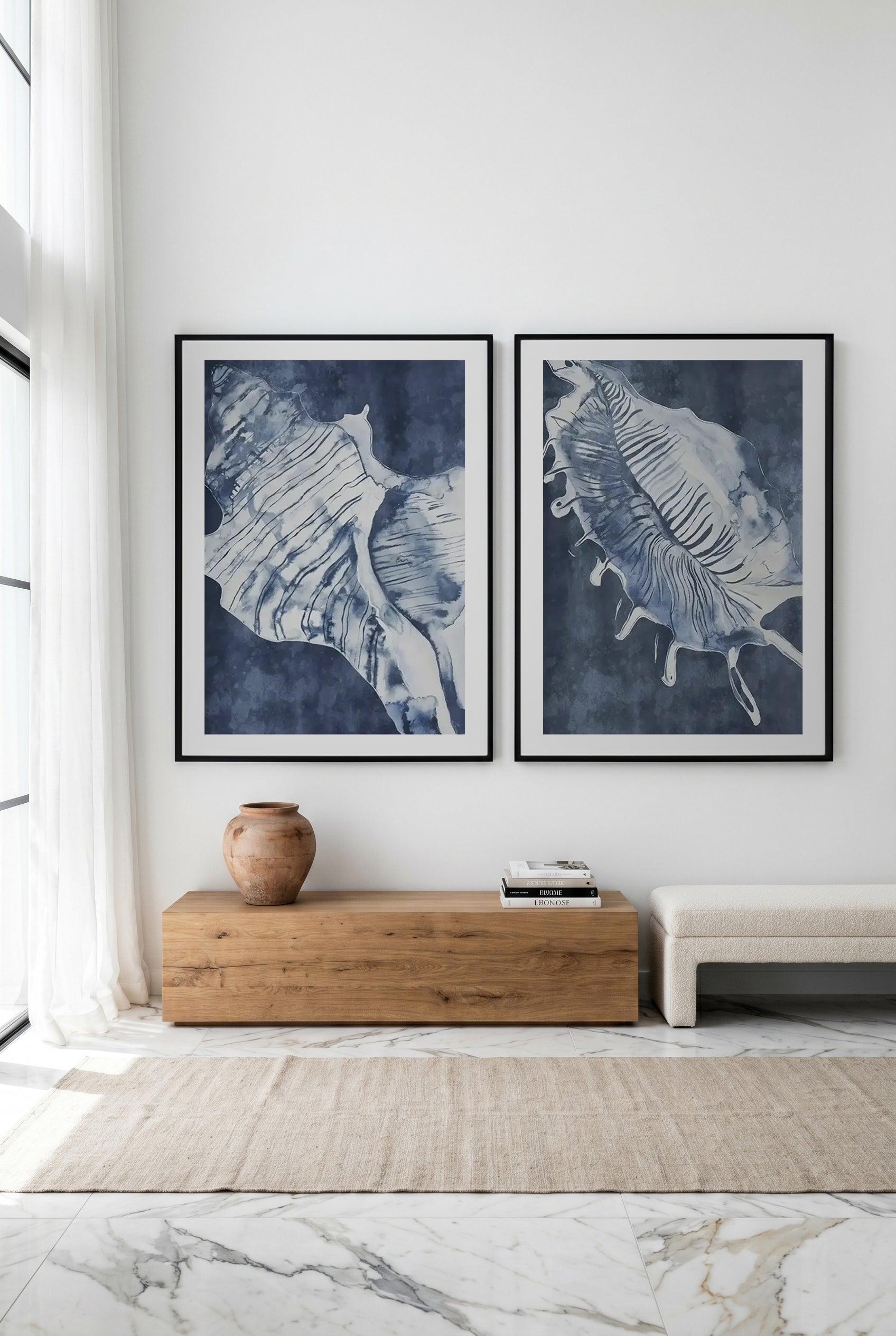 Seashell Luxe I & III Art Print Set of 2 | Matching Wall Art