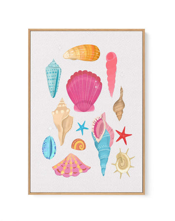 Seashells By Petra Lizde | Framed Canvas Art Print from Olive et Oriel where you can shop wallpaper and artworks online