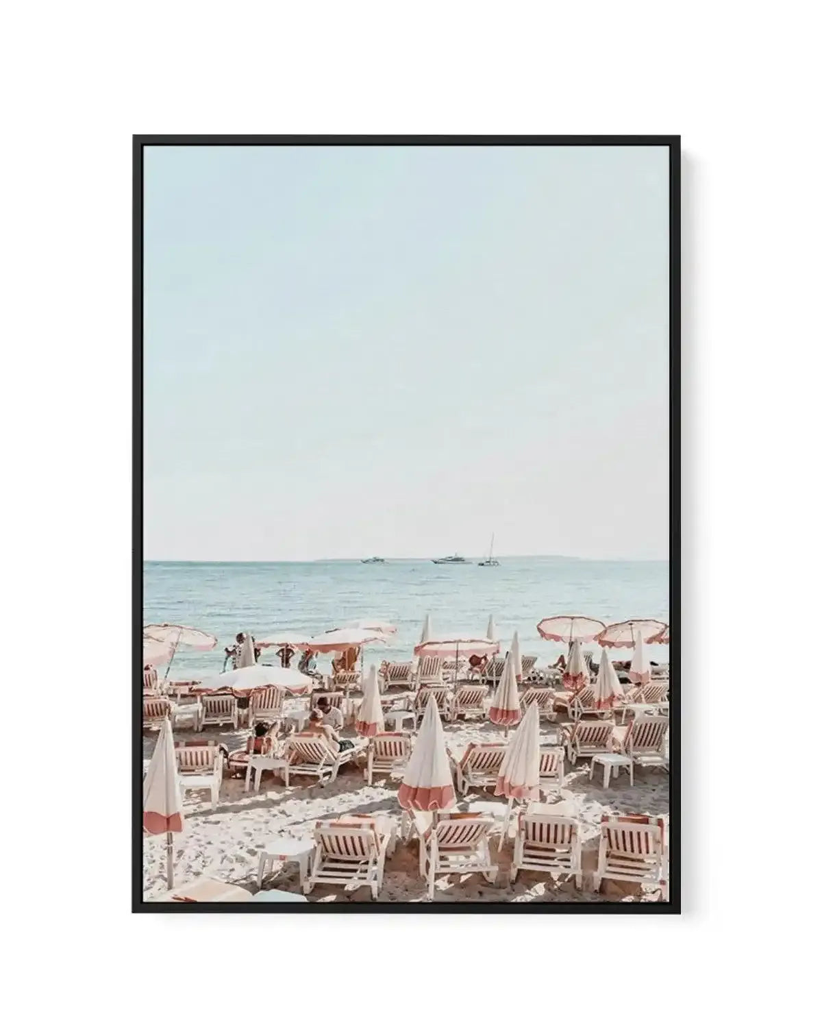 Seaside Antibes | Framed Canvas-CANVAS-You can shop wall art online with Olive et Oriel for everything from abstract art to fun kids wall art. Our beautiful modern art prints and canvas art are available from large canvas prints to wall art paintings and our proudly Australian artwork collection offers only the highest quality framed large wall art and canvas art Australia - You can buy fashion photography prints or Hampton print posters and paintings on canvas from Olive et Oriel and have them 