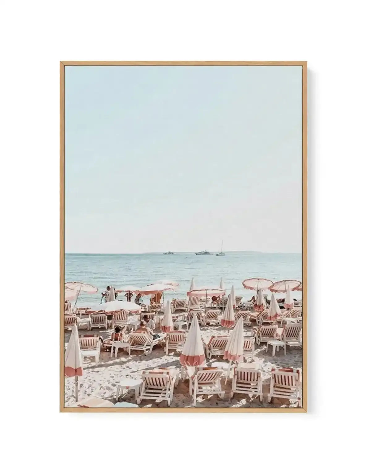 Seaside Antibes | Framed Canvas-CANVAS-You can shop wall art online with Olive et Oriel for everything from abstract art to fun kids wall art. Our beautiful modern art prints and canvas art are available from large canvas prints to wall art paintings and our proudly Australian artwork collection offers only the highest quality framed large wall art and canvas art Australia - You can buy fashion photography prints or Hampton print posters and paintings on canvas from Olive et Oriel and have them 