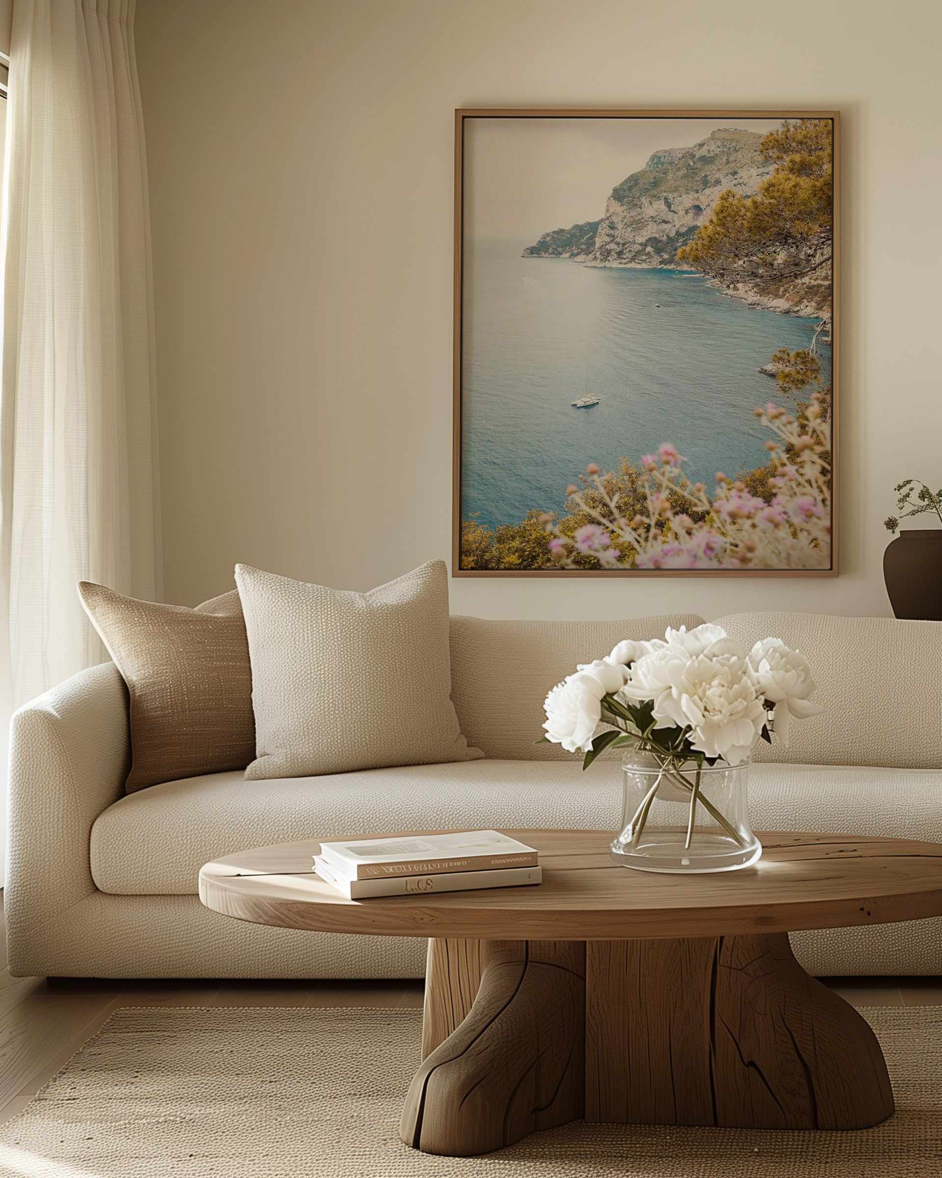 Seaside Bliss, Capri | Framed Canvas Art Print