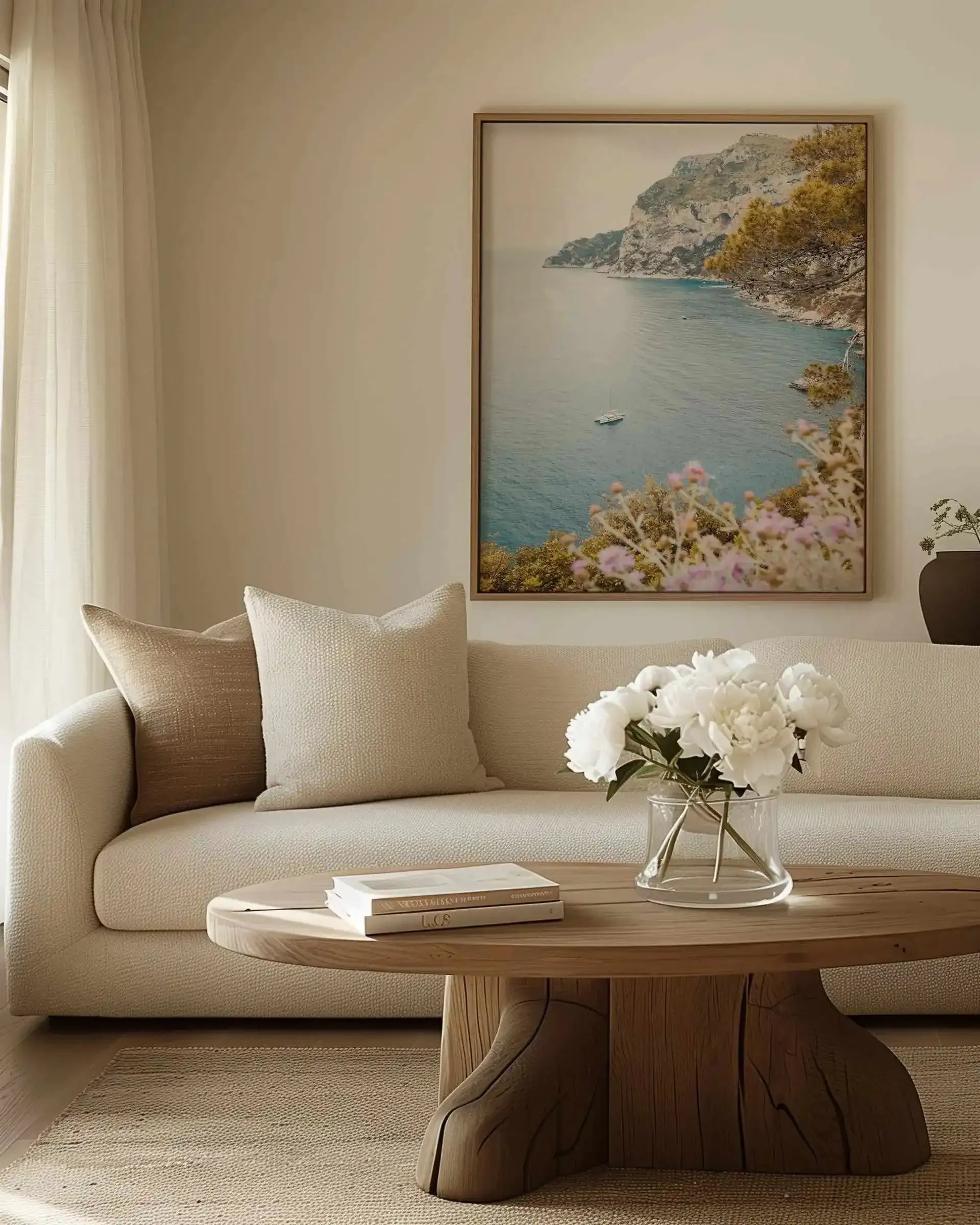 Seaside Bliss, Capri | Framed Canvas Art Print from Olive et Oriel where you can shop wallpaper and artworks online